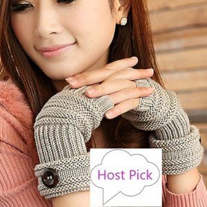 Ladies Open fingers Knitted Gloves Fashion Gloves